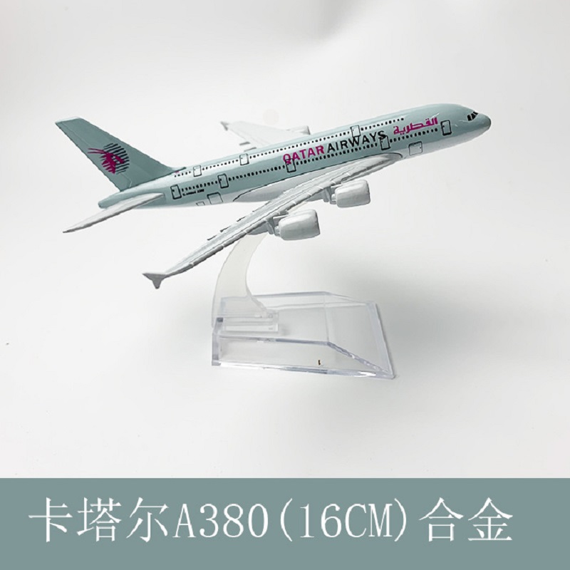 Model Kit Aircraft - 16cm 1/400 Scale Qatar Airways A380