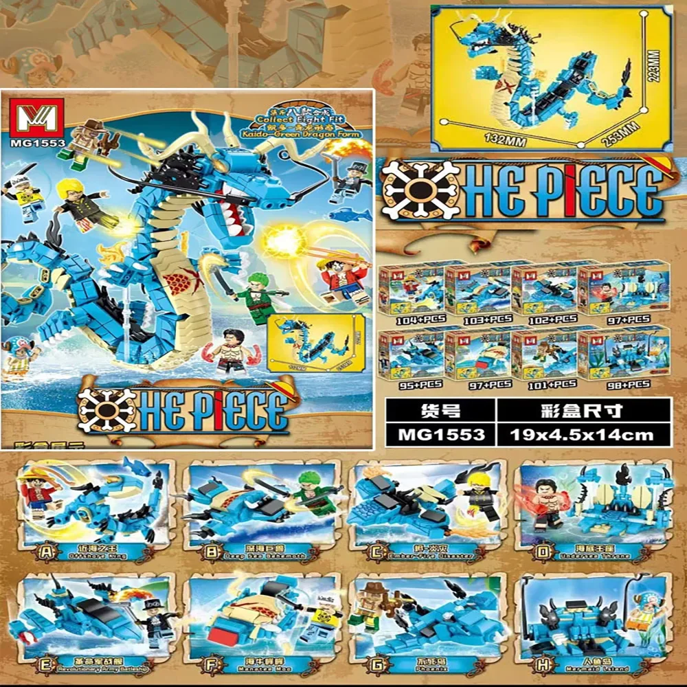 Model Kit Ikaruga - 8in1 One Piece Building Blocks Blue