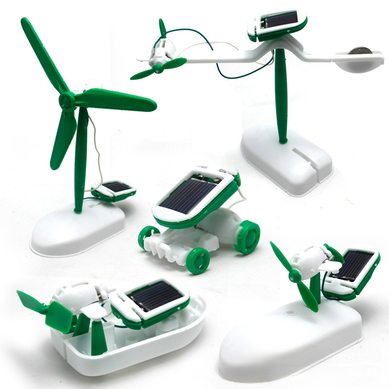 6-In-1 Solar-Power Robot Kit A - Model Kit U Boat ulasan dan harga