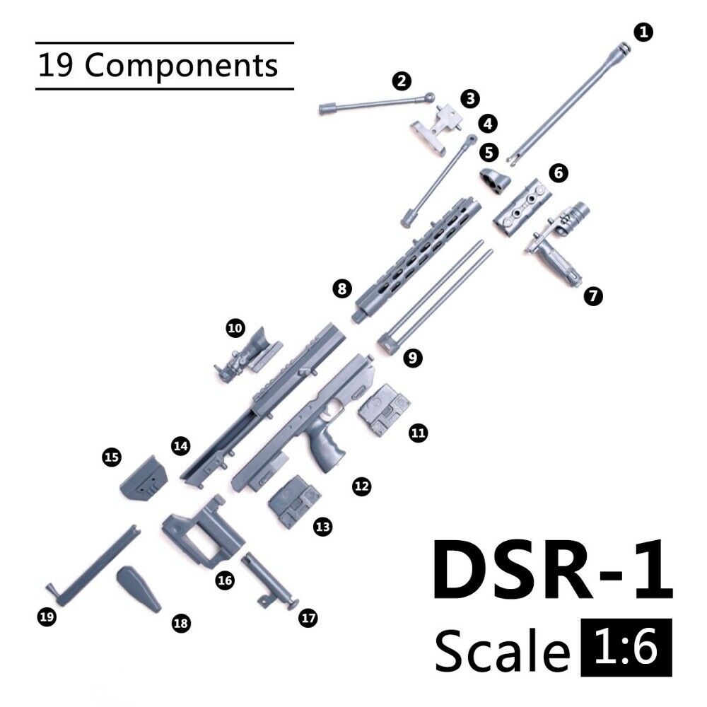 1/6 Scale DSR1 Rifle Gun Model - Model Kit Weapons ulasan dan harga