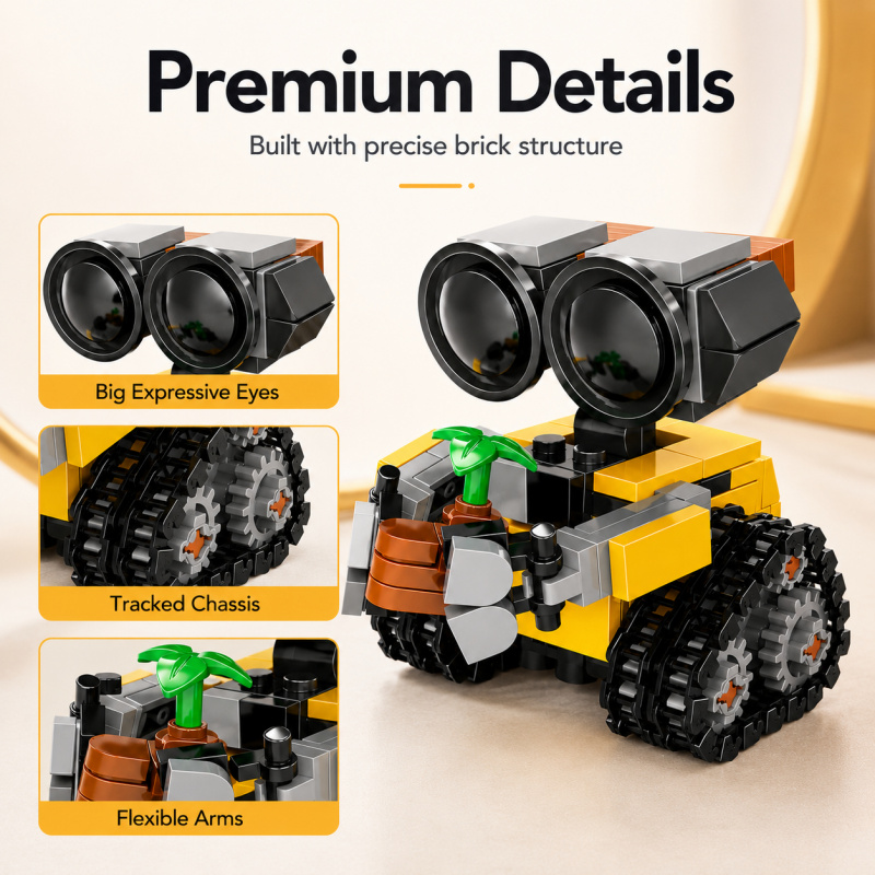 Mini Robot Building Blocks Set - Model Kit Robot ulasan dan harga