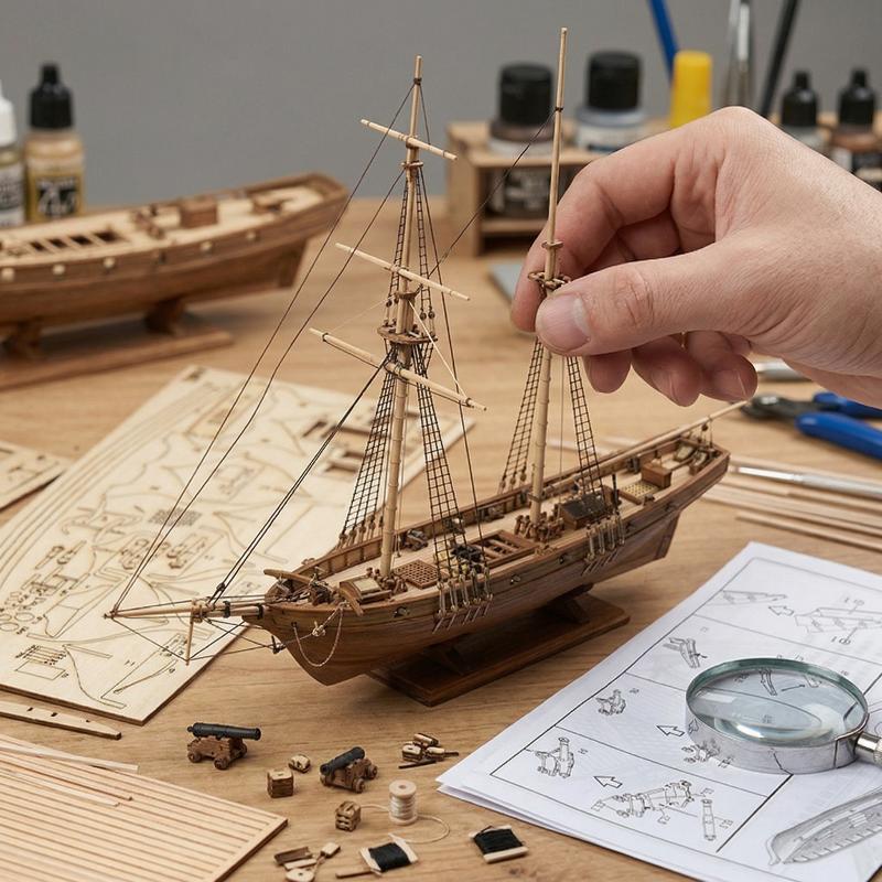 Wooden Ship Model Kit - DIY Sa - Model Kit U Boat ulasan dan harga