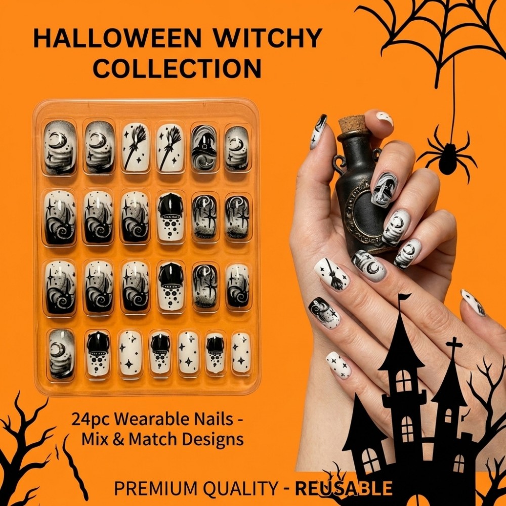 24PCS Halloween Witch Hat Fals - Sanding Stick Set ulasan dan harga
