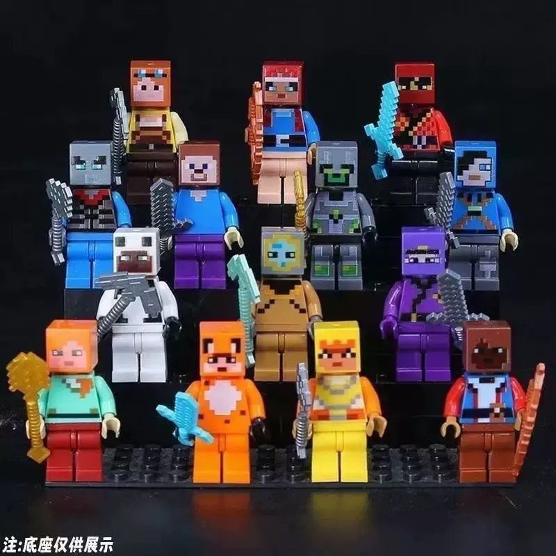 30/60pcs Cartoon Minecraft Bui - Model Kit Bandai ulasan dan harga
