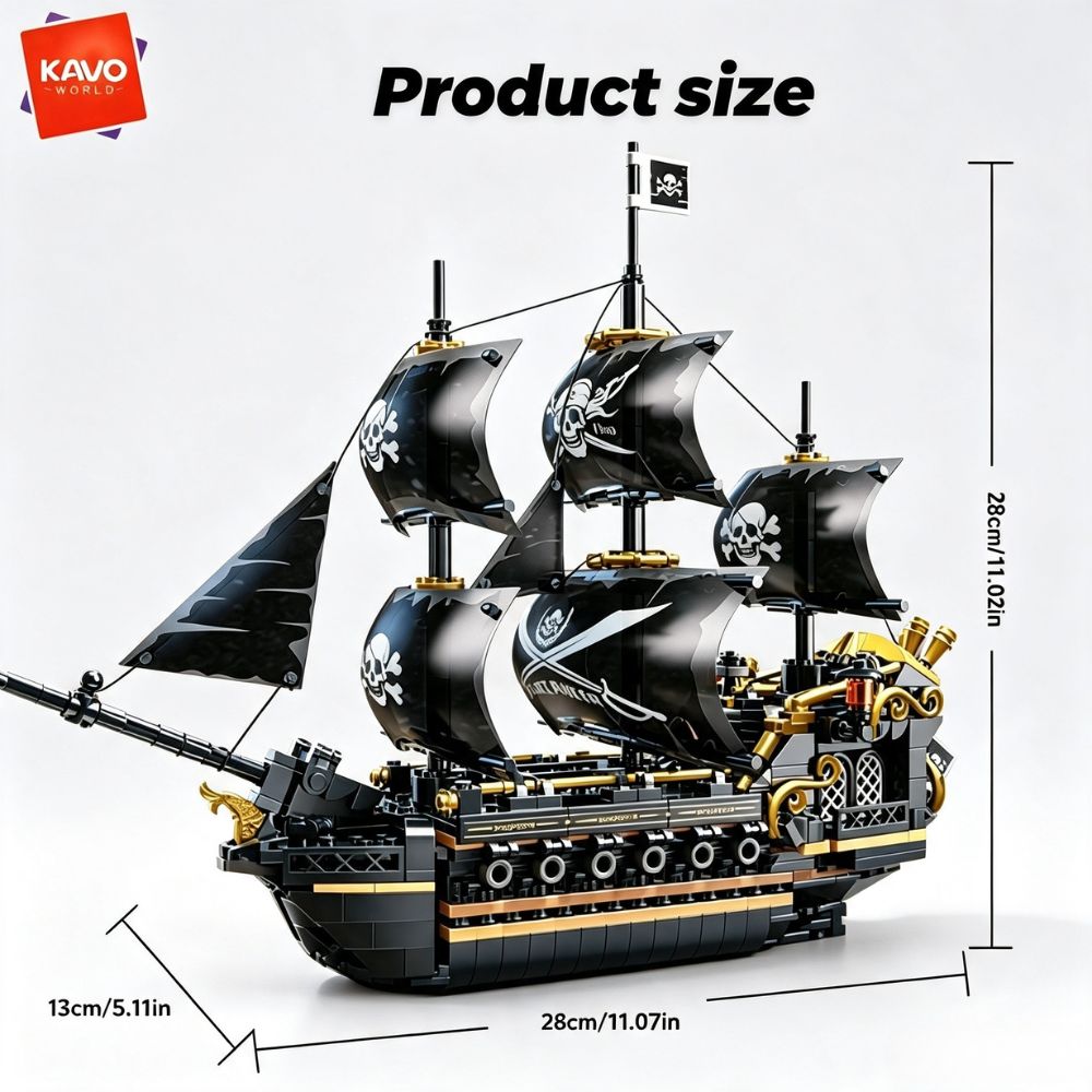 KAVOWORLD 801pcs 1799 Classic  - Model Kit U Boat ulasan dan harga