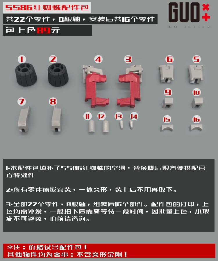 GO BETTER Filler Parts Transfo - Model Kit Robot ulasan dan harga