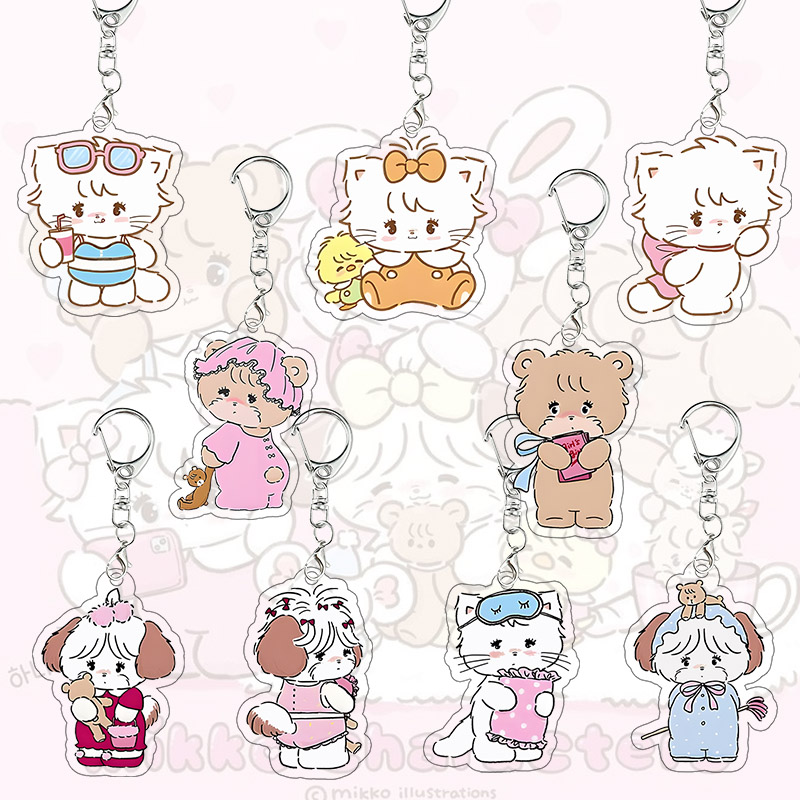Mikko Kawaii Acrylic Keychain  - Model Kit For Girls ulasan dan harga
