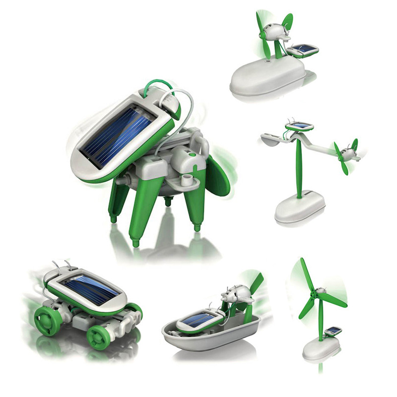 6-In-1 Solar-Power Robot Kit A - Model Kit U Boat ulasan dan harga