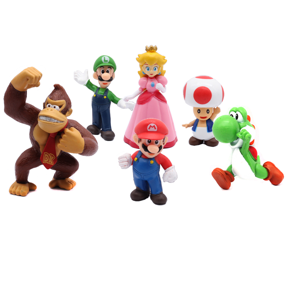 # 6pcs/set Super M Bros PVC Ac - Model Kit Bandai ulasan dan harga